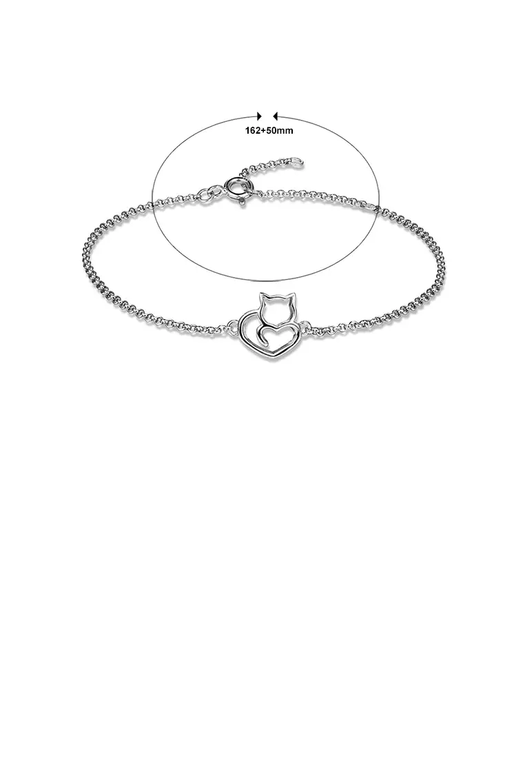 Sterling silver cat bracelet store