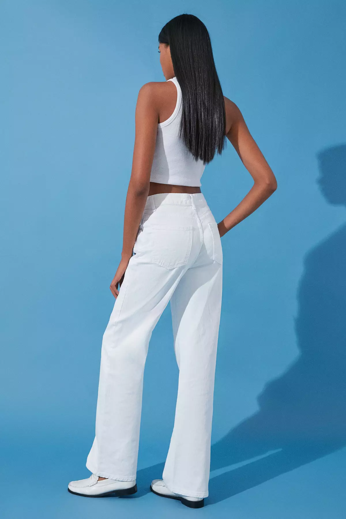 Cotton High Waist Jeans