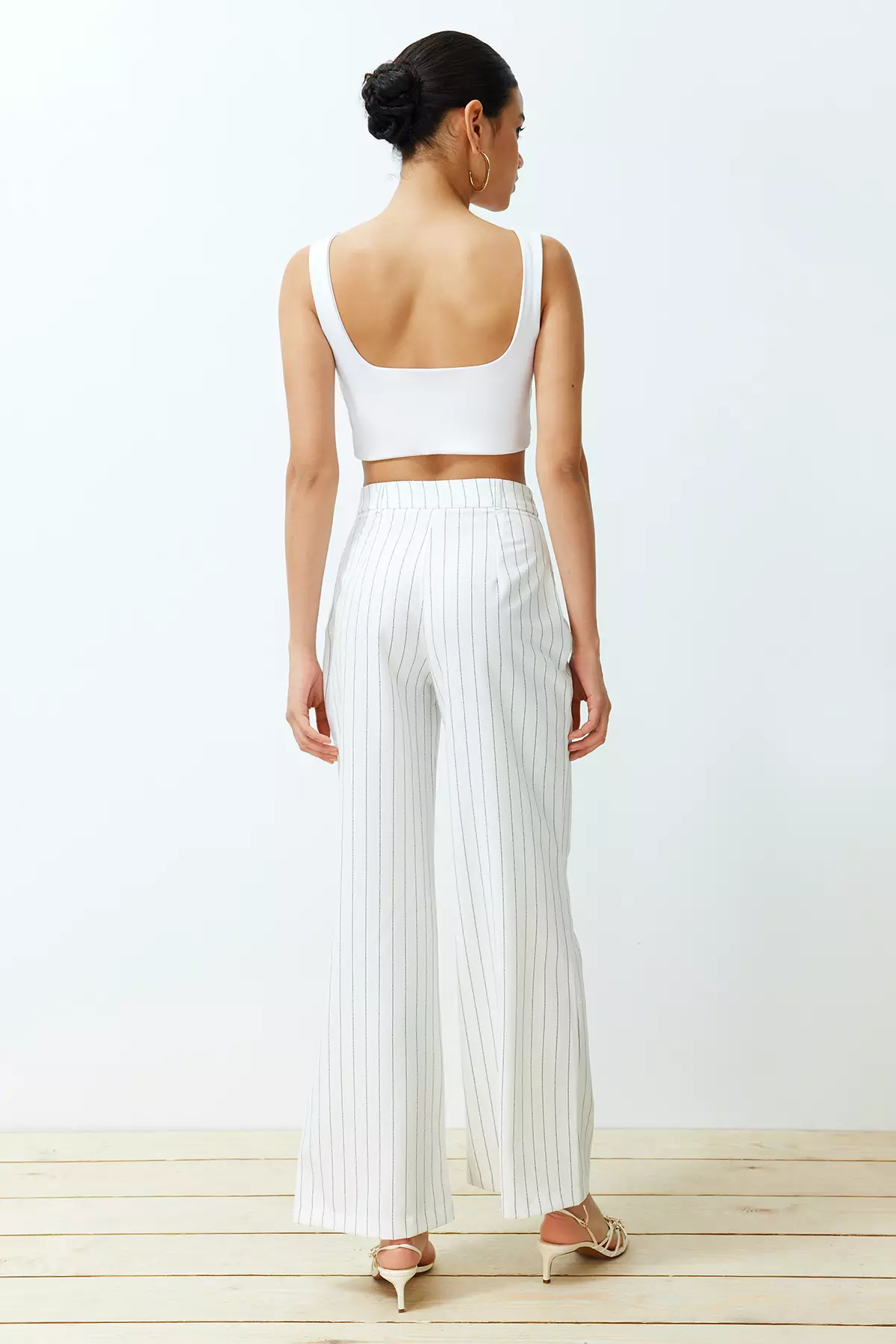 High Waist Stripe Trousers
