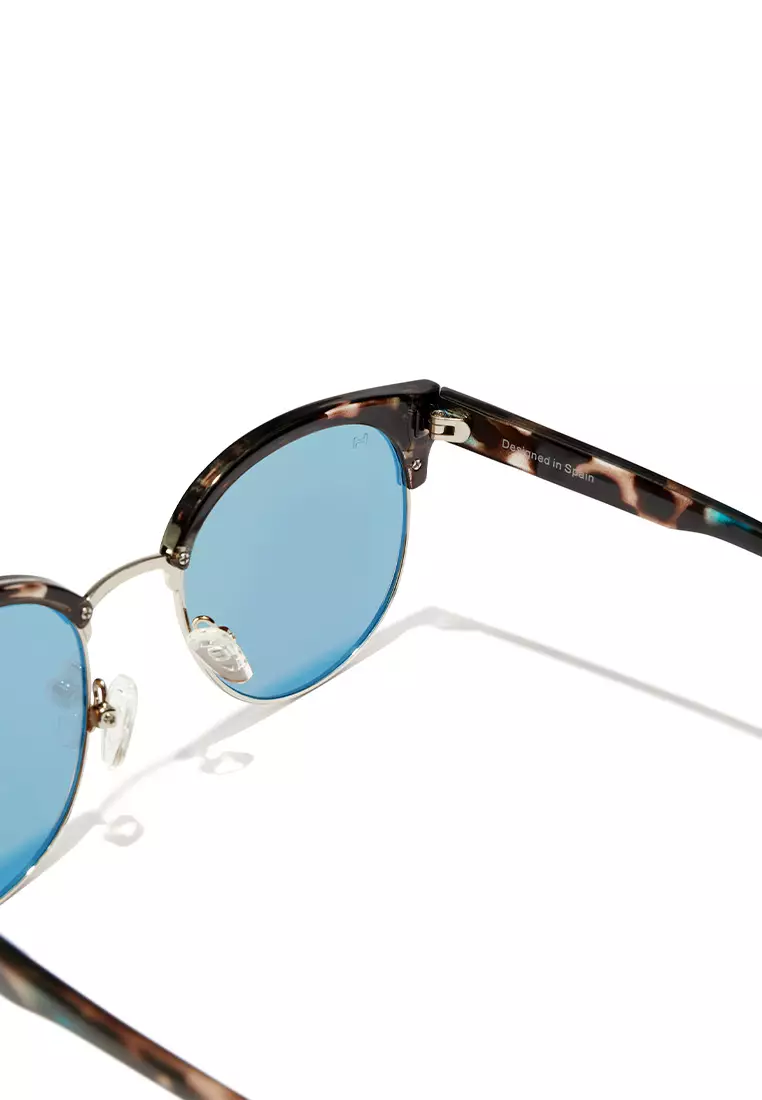 HAWKERS POLARIZED Blue NEW CLASSIC ROUNDED Sunglasses for Men and Women, Unisex. UV400 Protection. Official Product designed in Spain