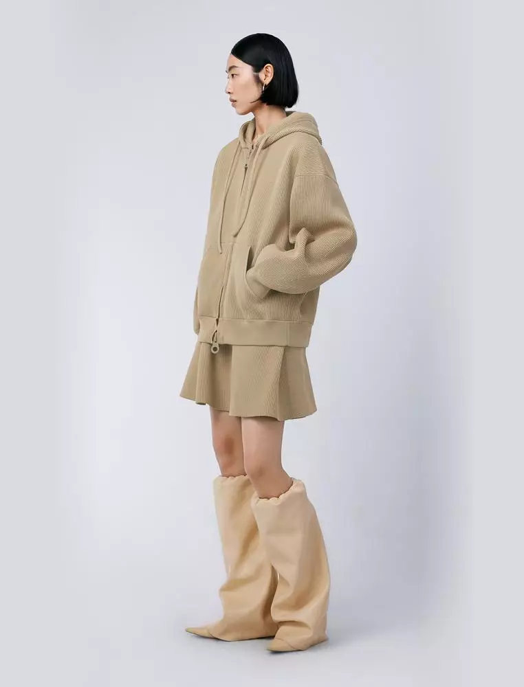 Midi Hooded Cardigan Sweater