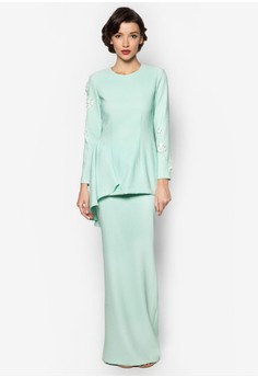 Jovian Mandagie for Zalora green Kate Baju Kurung JO948AA94ELHMY_1