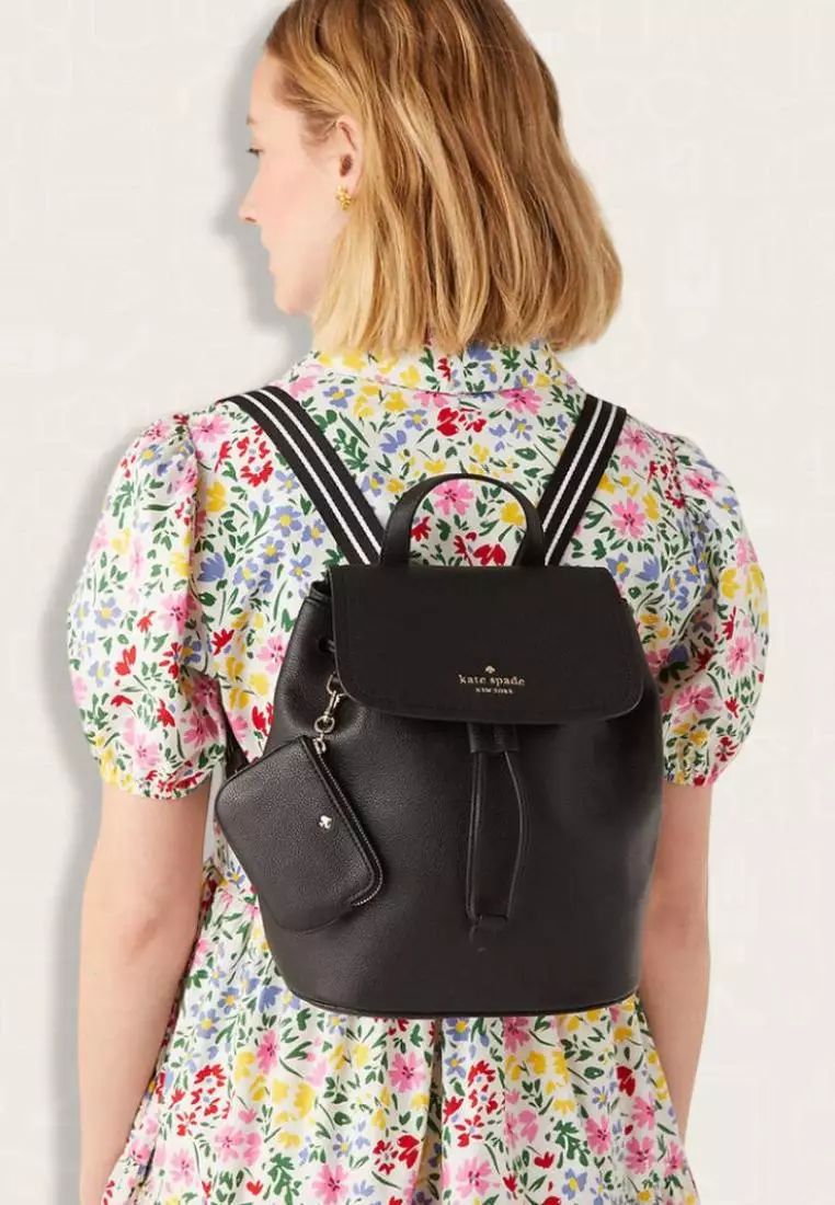 Kate Spade Rosie Medium Flap Backpack Black