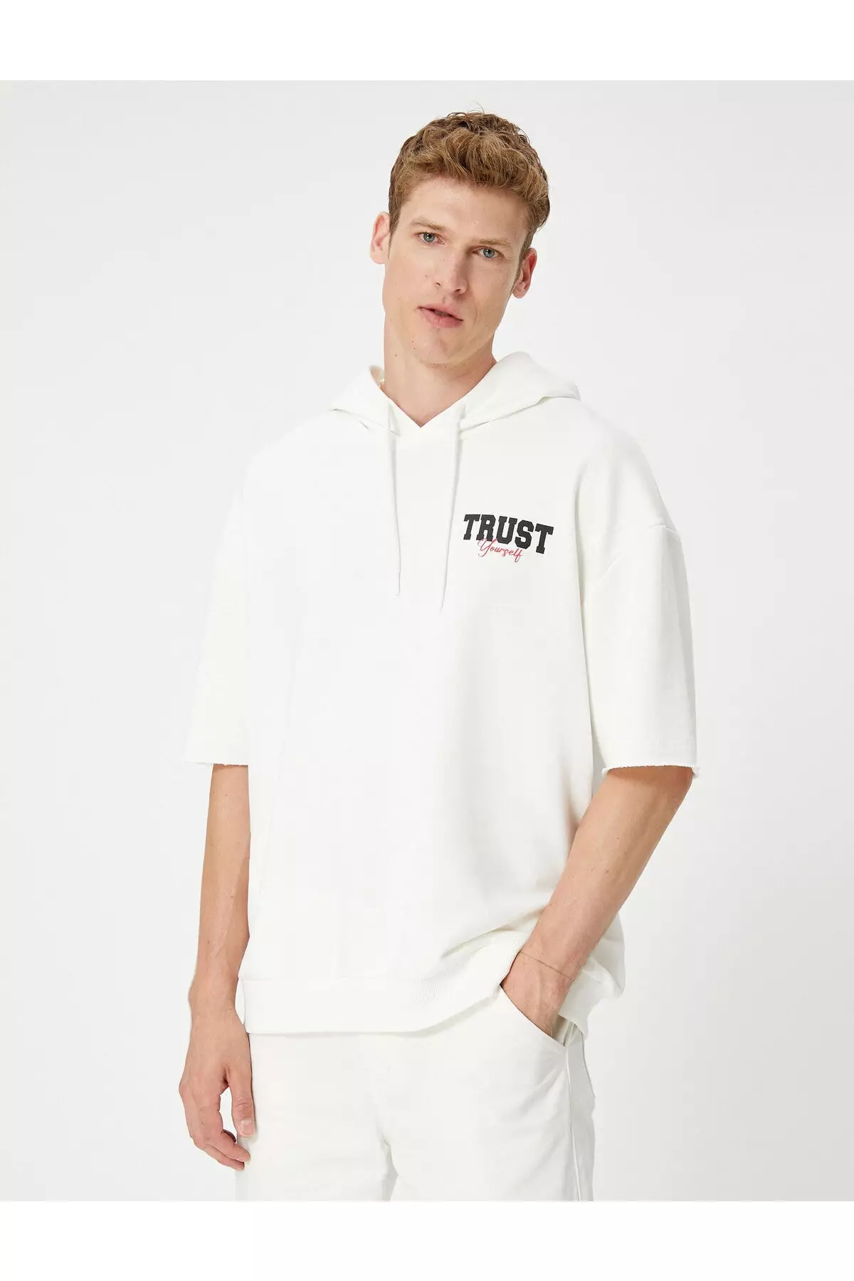 White short hotsell hoodie