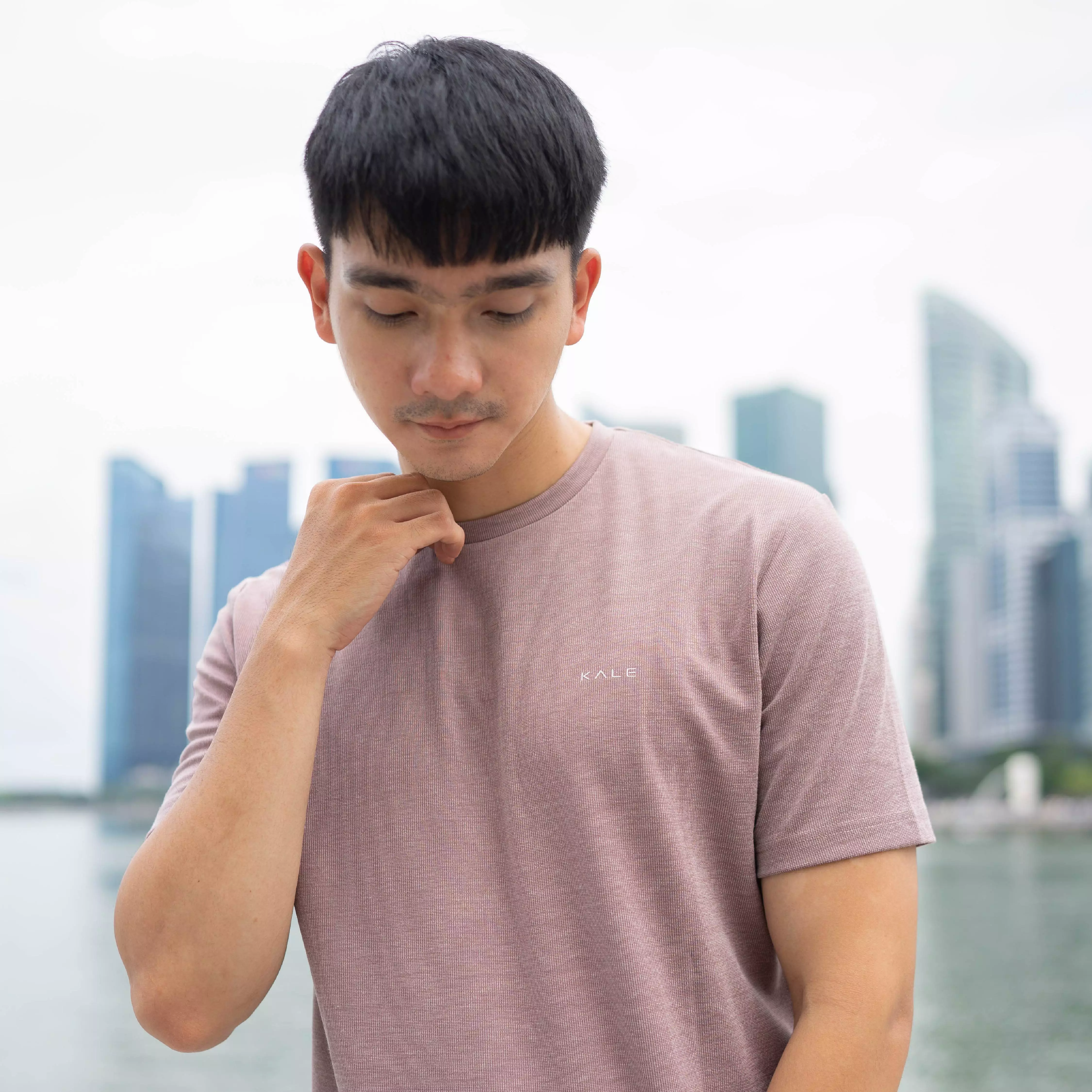 Kale Jovan Dark Brown / Kaos Pria Basic Polos Lengan Pendek