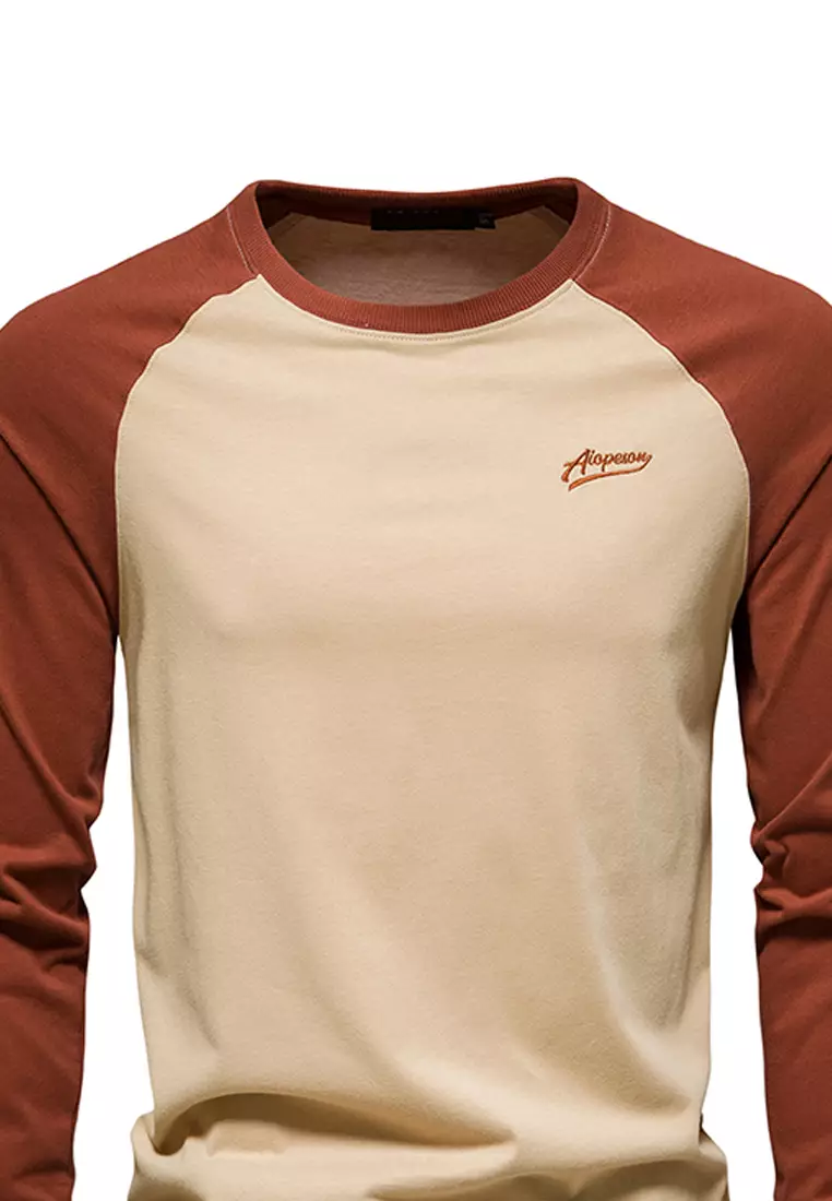Contrast-color Embroidered T-shirt‌ AX-TS2017