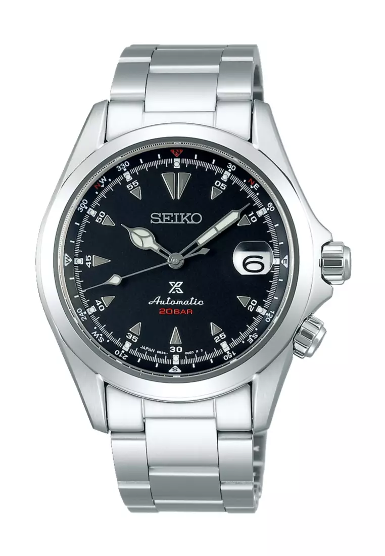 Seiko Prospex ‘Alpinist’ Black Dial Stainless Steel Band 200M Water Resistant Automatic Watch SPB117J1