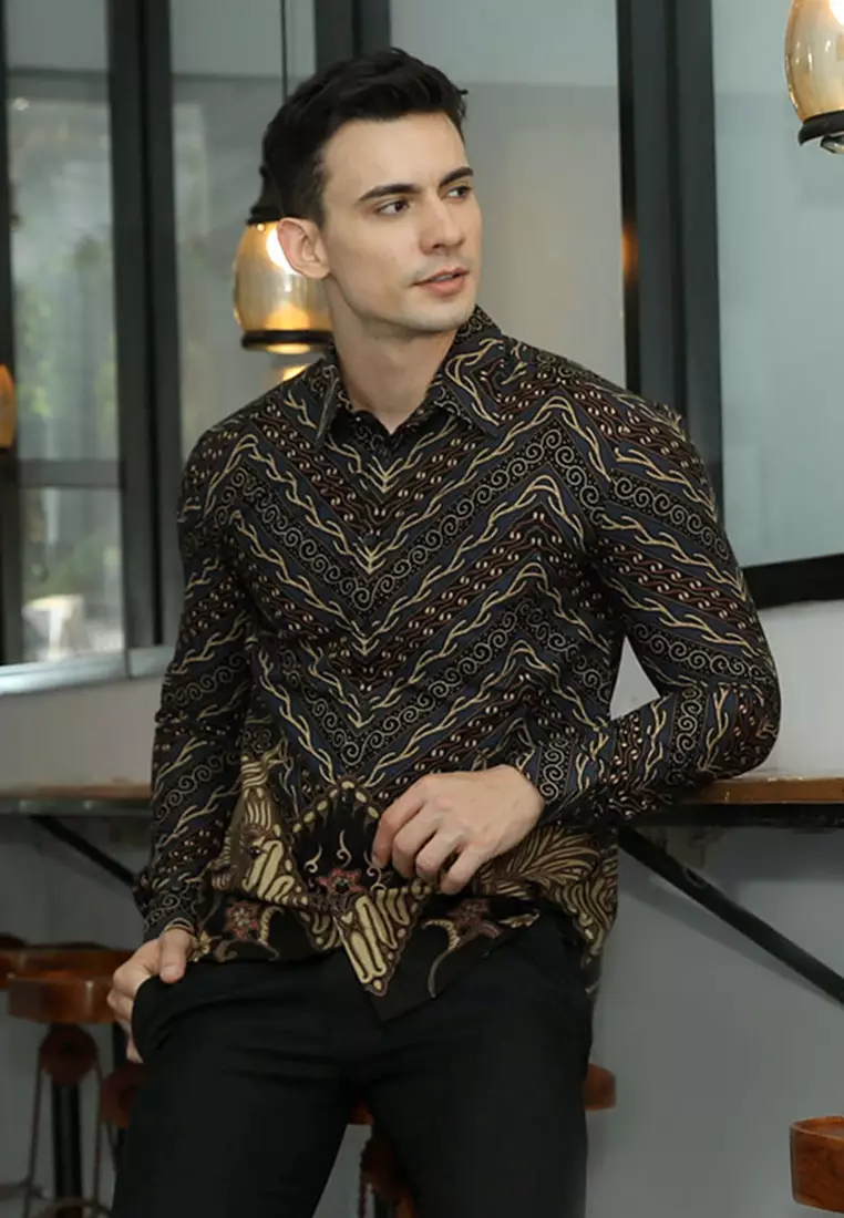 Batik Shirt Wardhana - Black