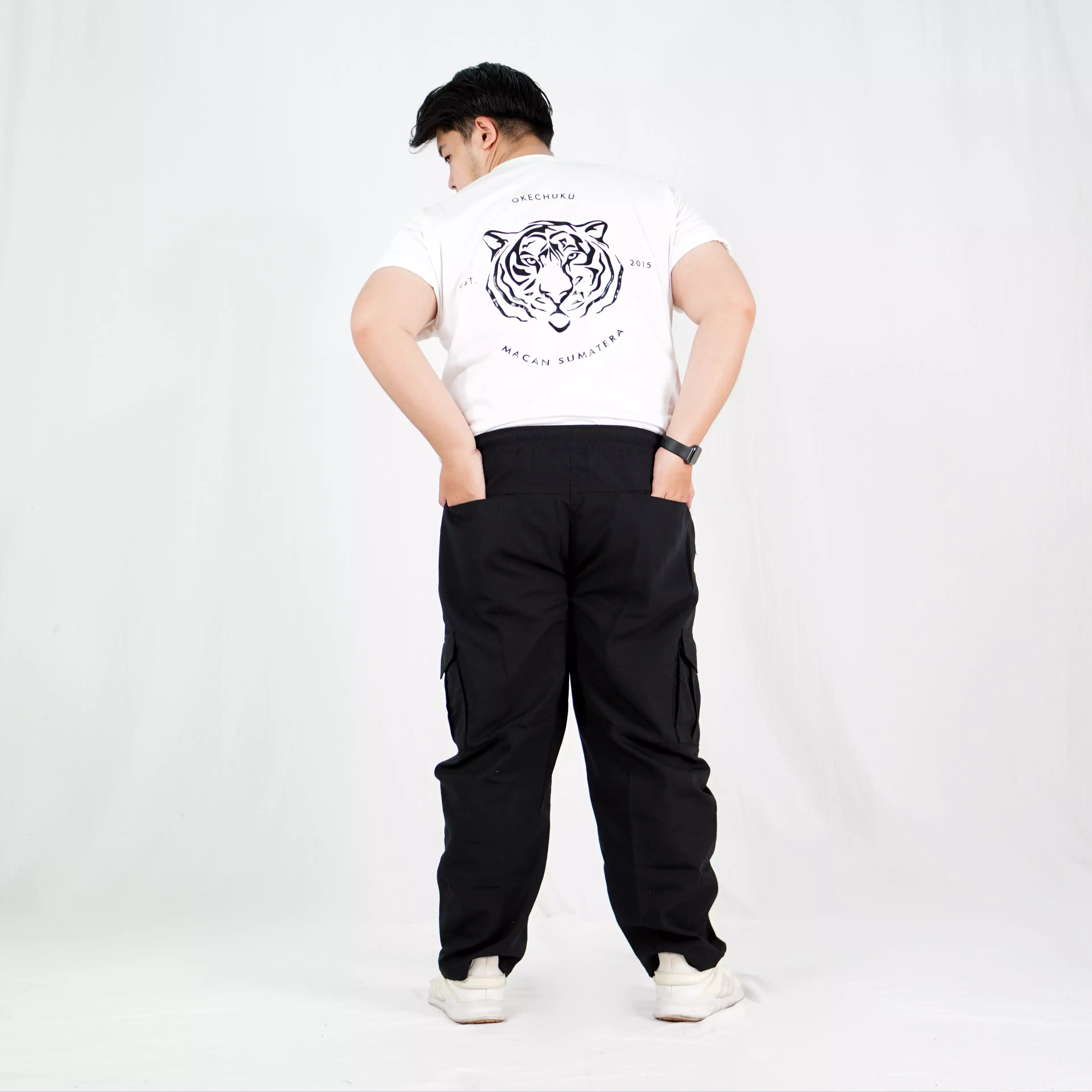 DENNY BIG Celana Cargo Pria Size Besar Cargo Pants UP SIZE - HITAM