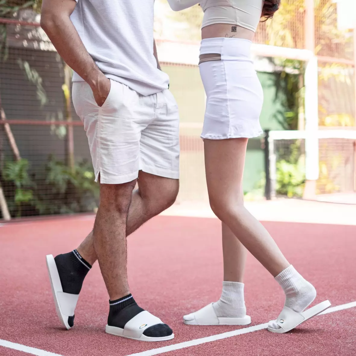 Cogen Sendal Pria Wanita Sandal Slide Padel Marhadi Slop Unisex Bleno Series - All White