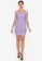 ZALORA OCCASION purple Long Sleeve Mesh Ruched Dress AE885AA2C167BCGS_4
