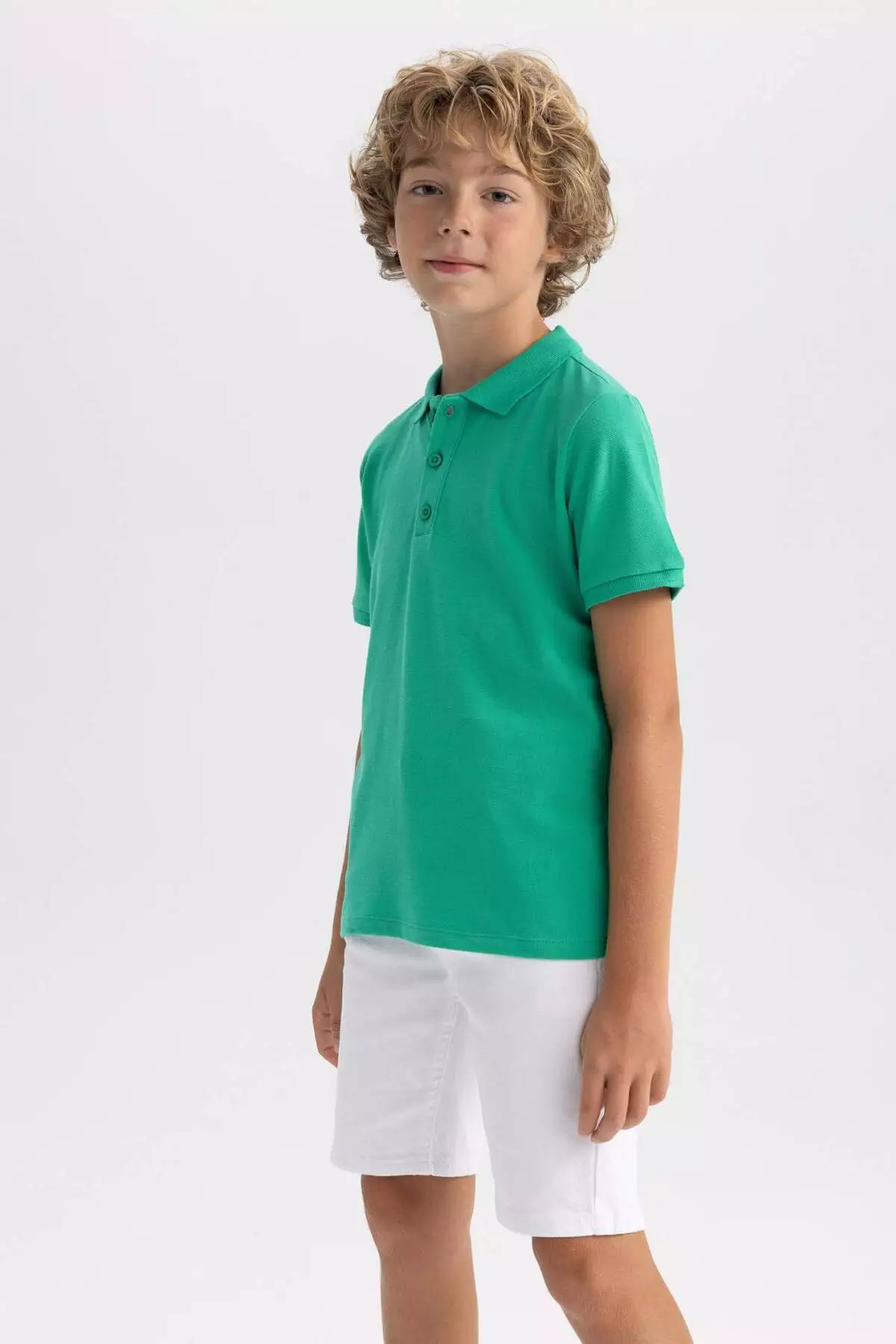 Boy's Pique Short Sleeve Basic Plain Polo T-Shirt B0668A8Ns
