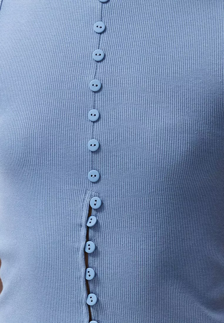 Buttoned Knit Top