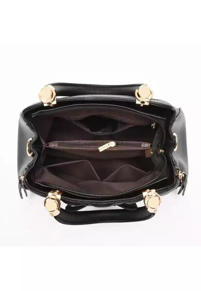 Vedlyn Belia Hand Bag Wanita include tali panjang - Khaki