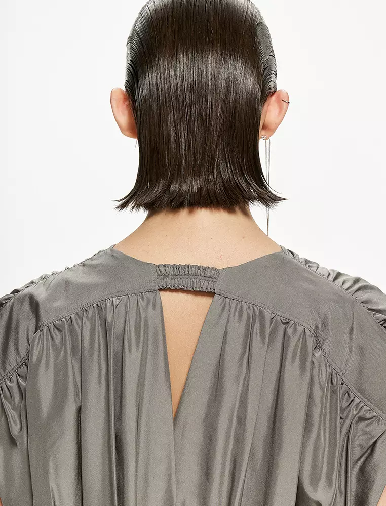 電力紡X型修身優雅無袖連衣裙