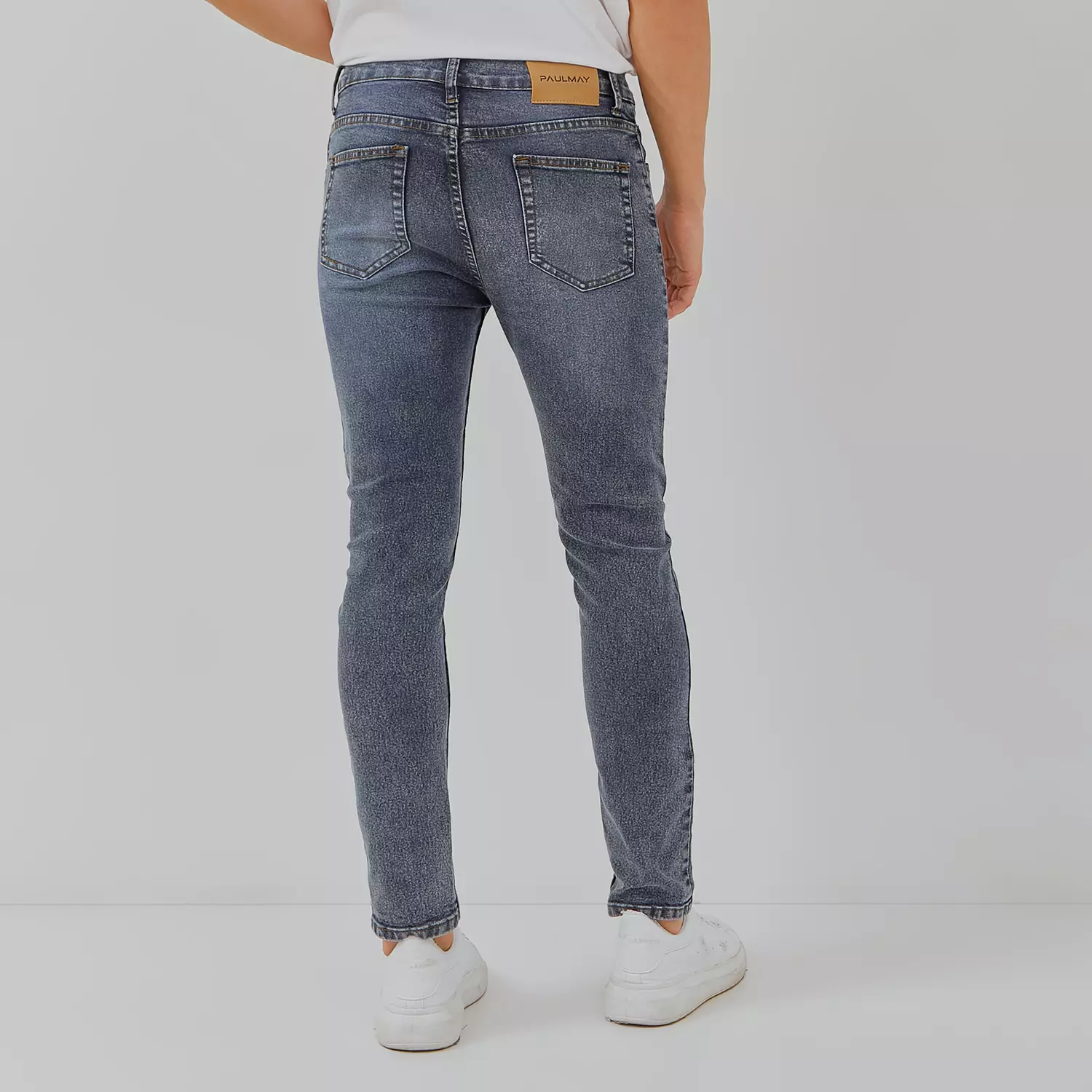 PAULMAY Celana Panjang Jeans Pria Slim Fit - Snow Black