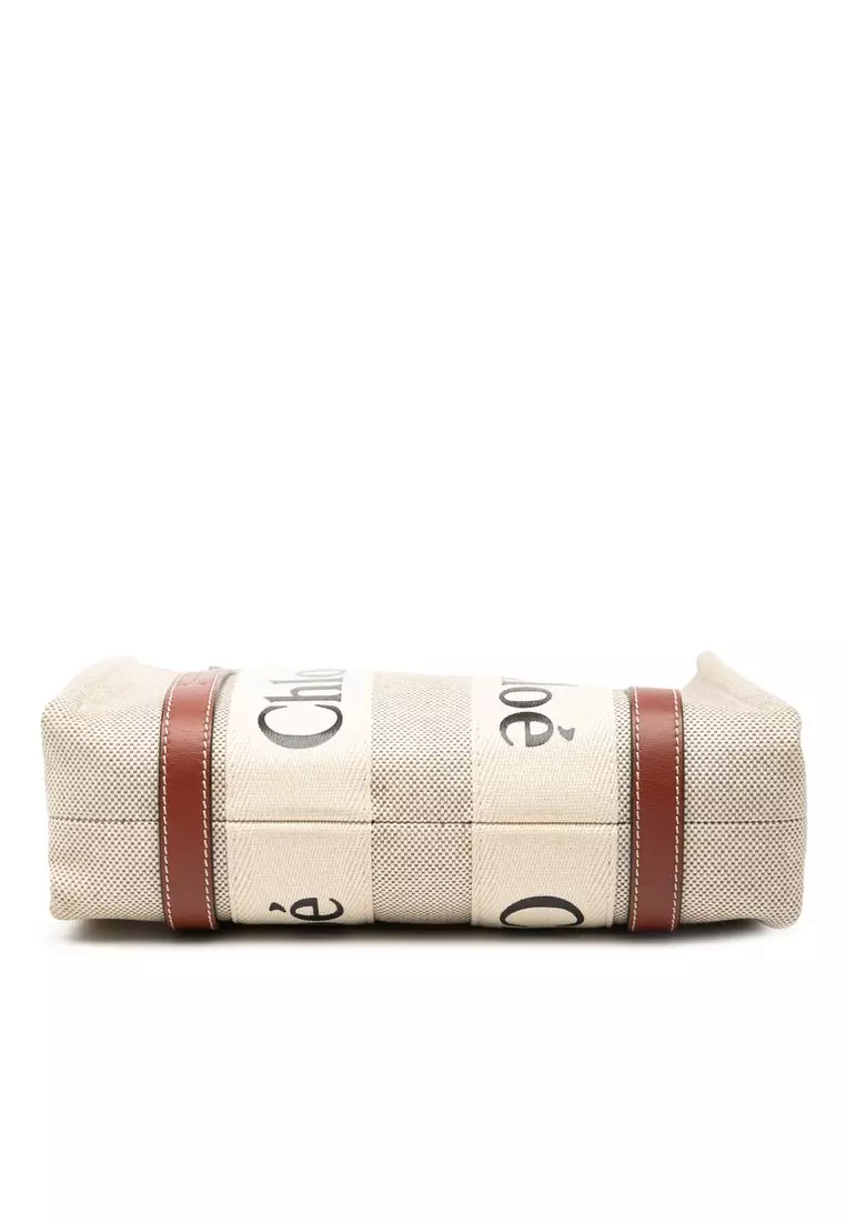Pre-Loved Chloé Small Canvas Woody Tote