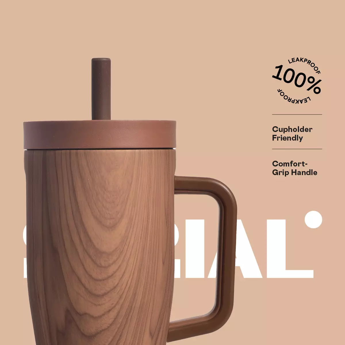 CORKCICLE Leakproof Cruiser 22oz - Walnut Wood