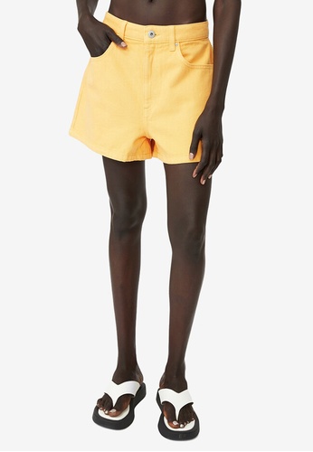 Cotton On yellow High Mom Denim Shorts F088FAA55A7DDEGS_1