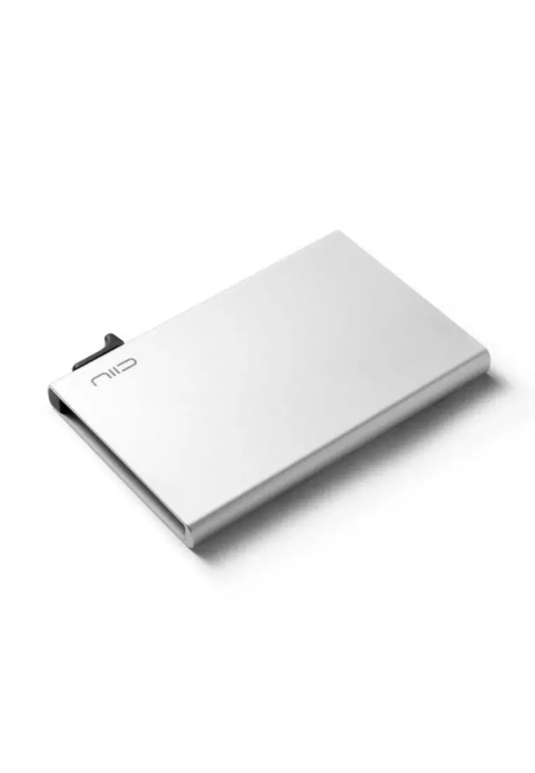 NIID RFID Security Slide Card Protector Moonlight Silver