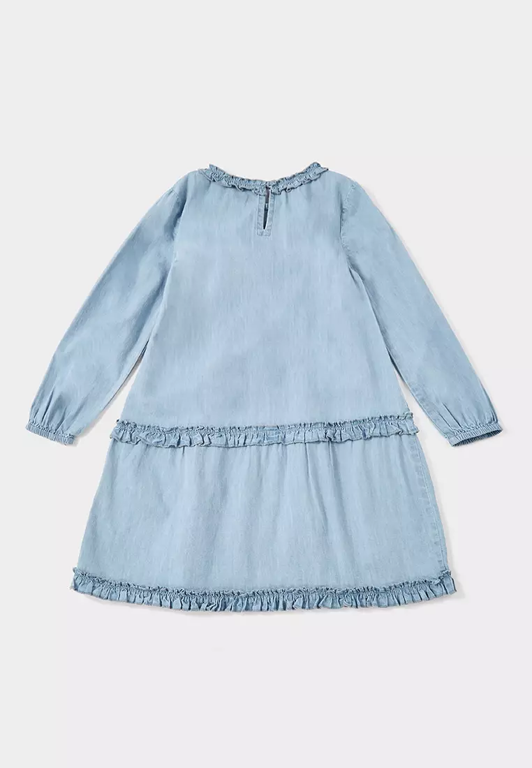 Buy GWD Chambray Blue Denim Look Dress 2026 Online