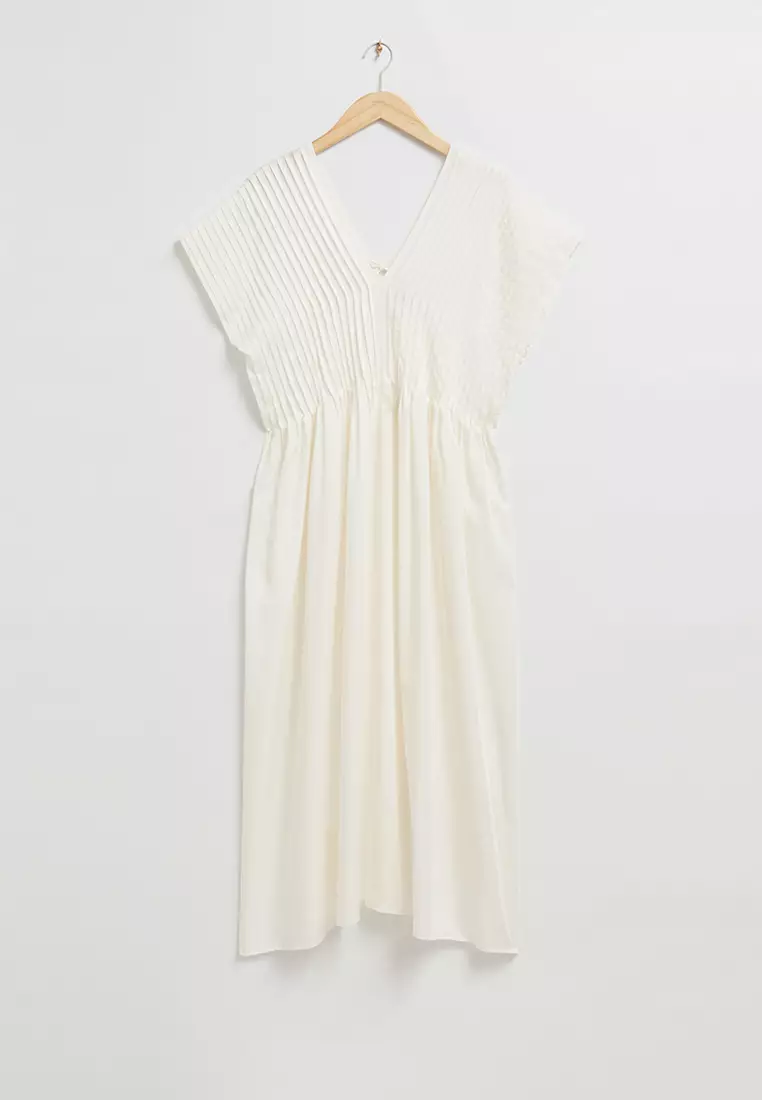 Pleated Midi Kaftan Dress