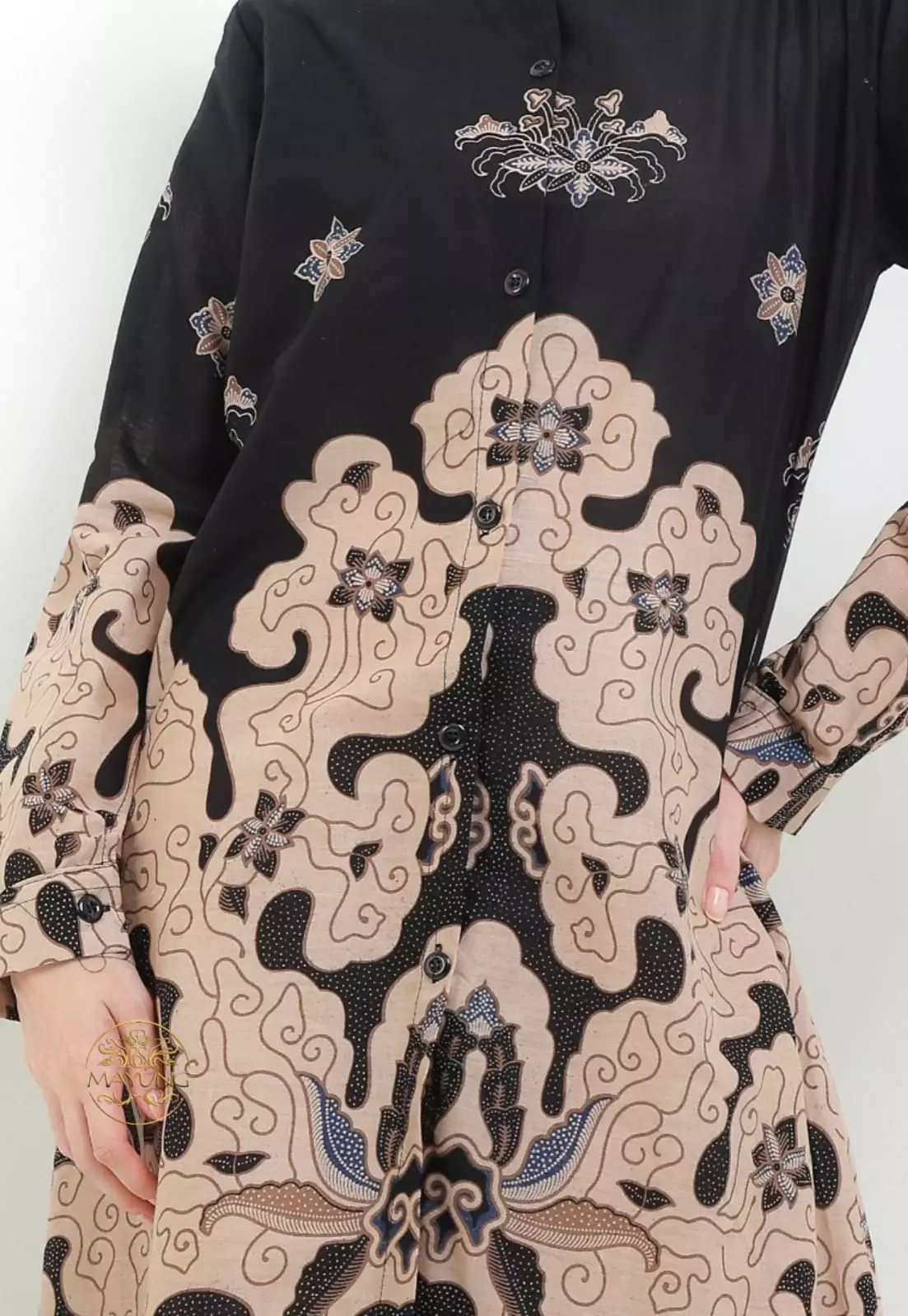 Tunik Batik Cendana Hitam Premium NLN
