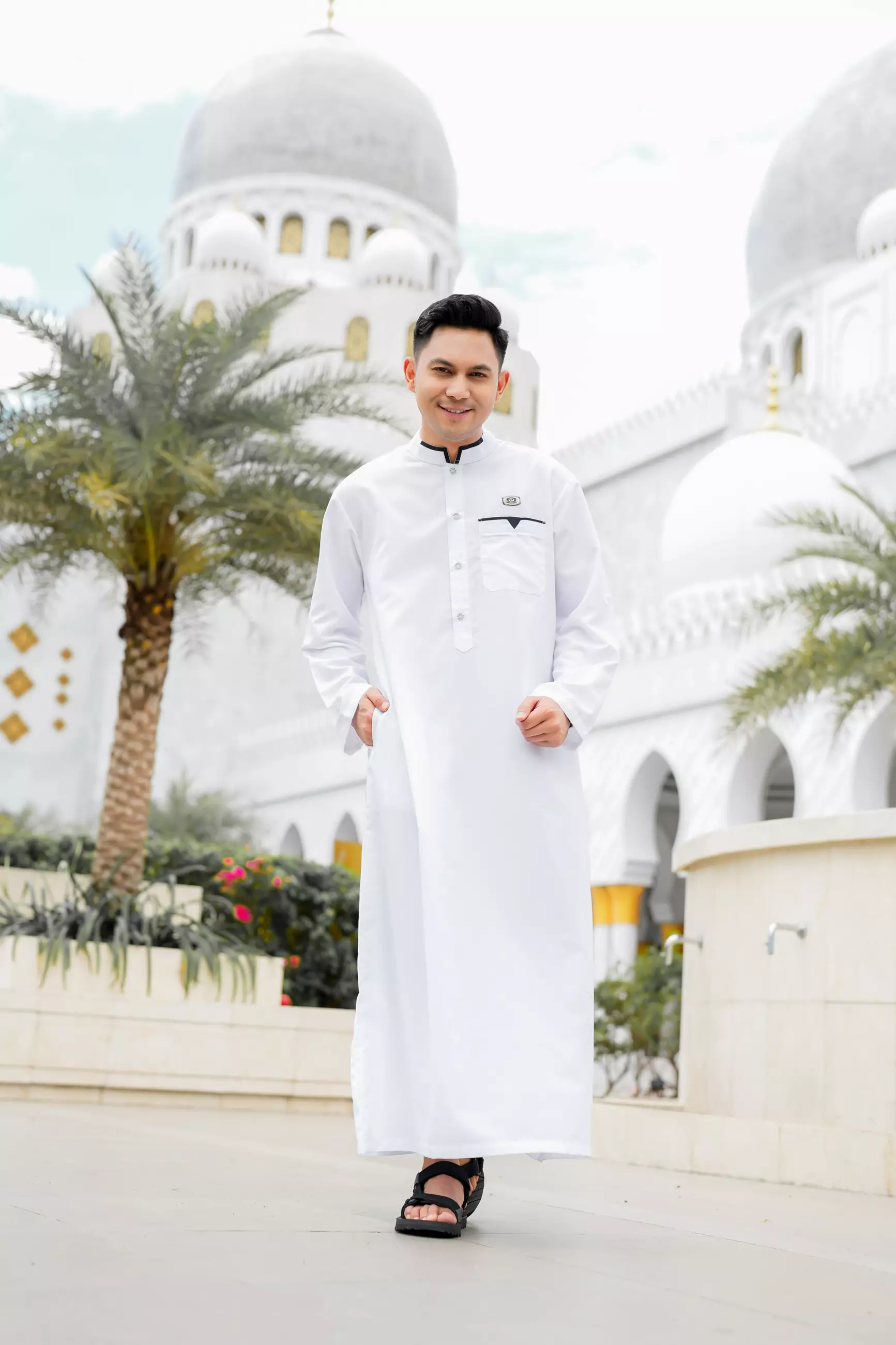 Koko Jubah Gamis Pria  Zayn White Regular Fit