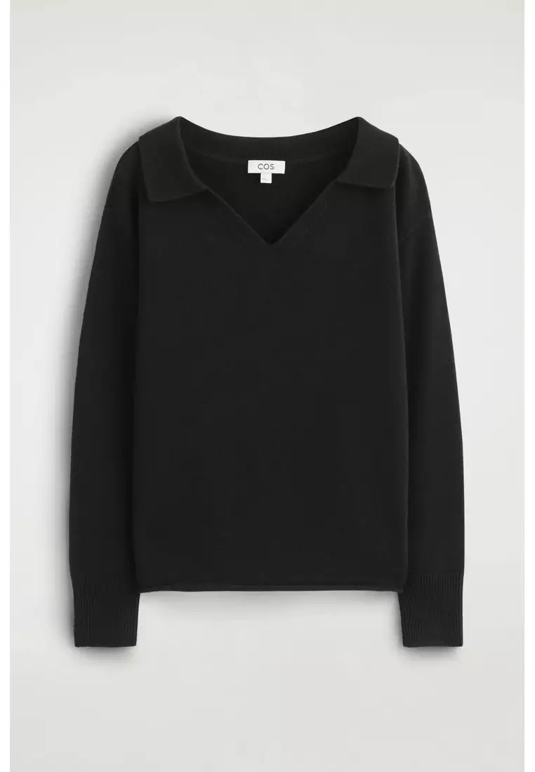 MERINO WOOL POLO JUMPER