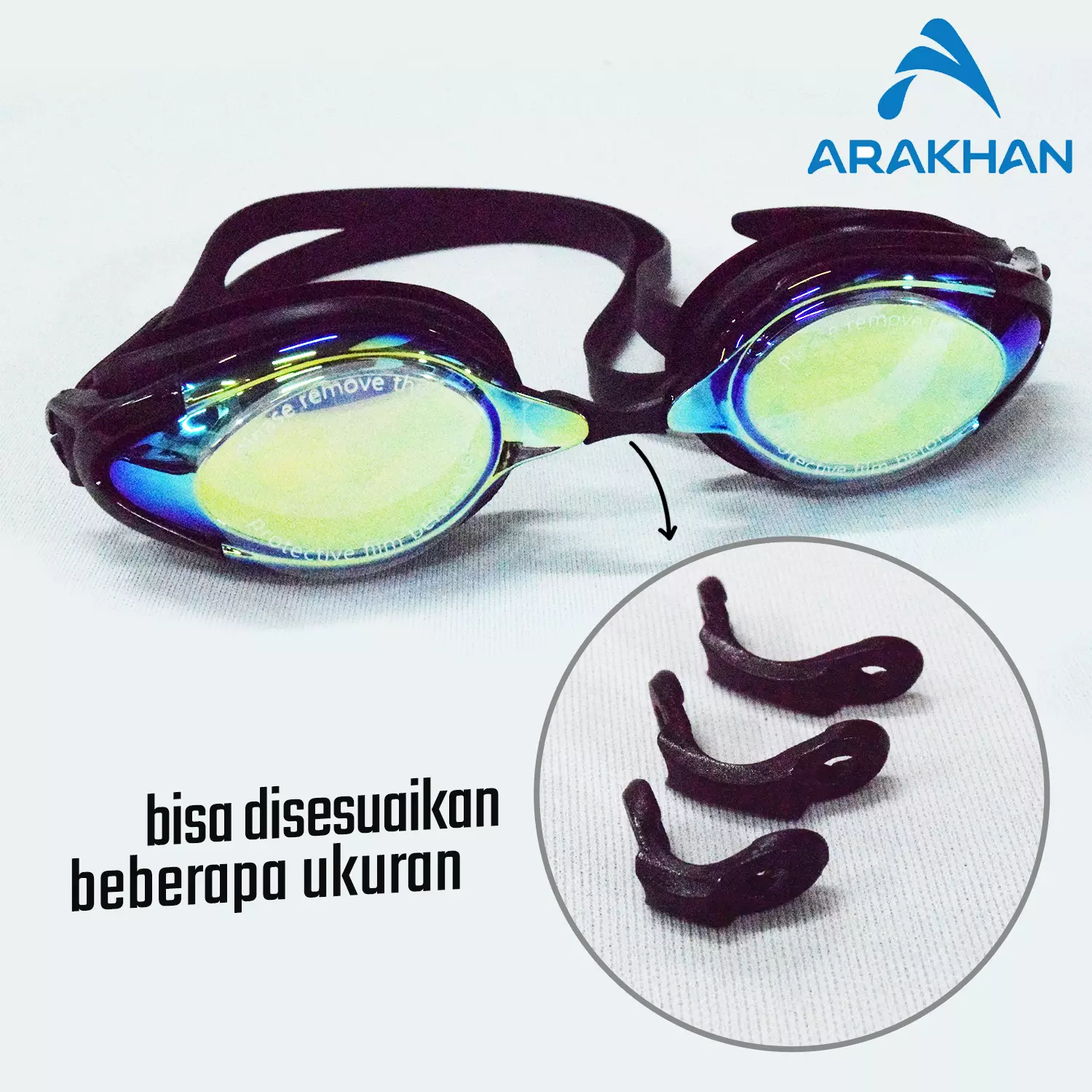 Kacamata Renang Korea Arakhan 1001 Black