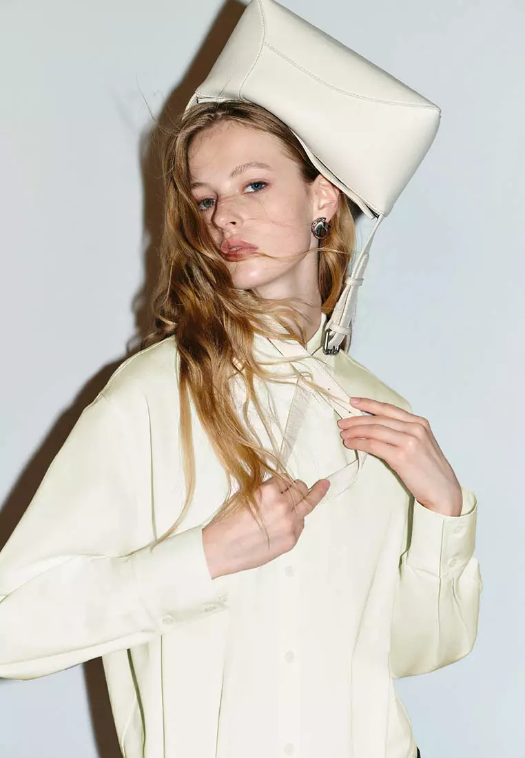 UR秋季新款女装时尚OL风通勤可拆卸腰带棉质连衣裙UWU730025