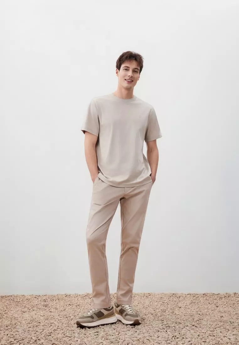 G2000 Mercerized Cotton Jersey High Crew Neck Regular Fit Tee