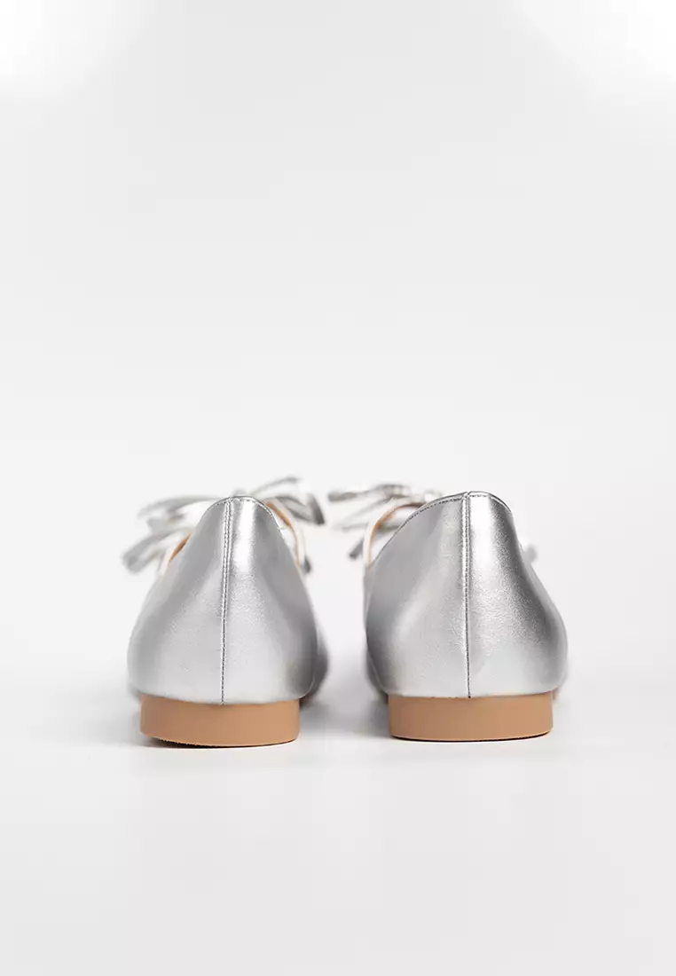 Clara Glossy Ribbon Flats
