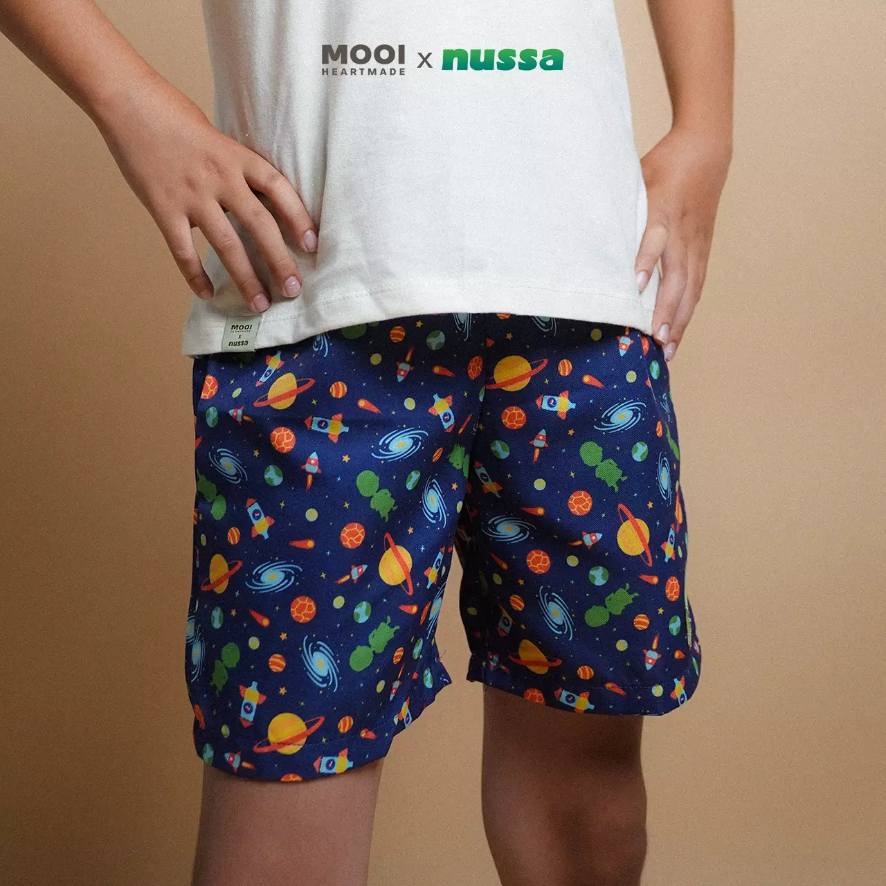 Mooi x Nussa Celana Pendek Anak Nussa Pants - Sky Blue