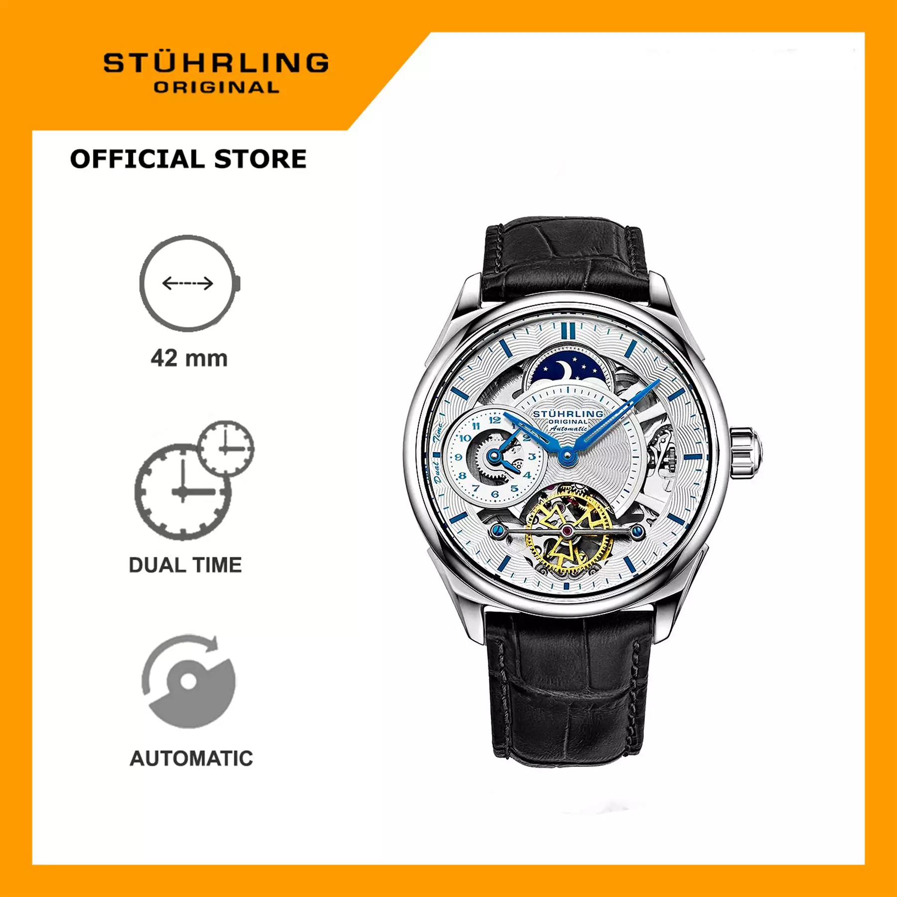 Stuhrling Original Presidia 943A-01 Jam Tangan Pria Automatic Analog