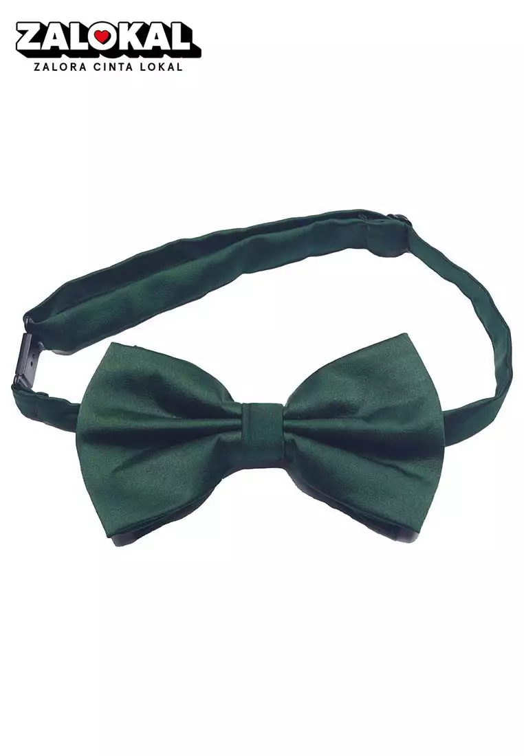 Dasi kupu Bowtie Hijau Botol A02