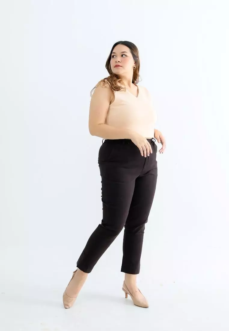 Plus Size Crop Top Tee In Jae Nude