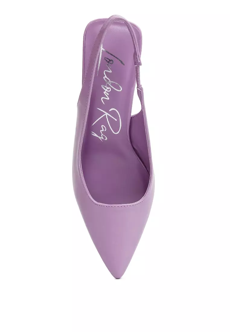 Buy London Rag Lilac Pointed Toe Kitten Heel Sandals 2024 Online