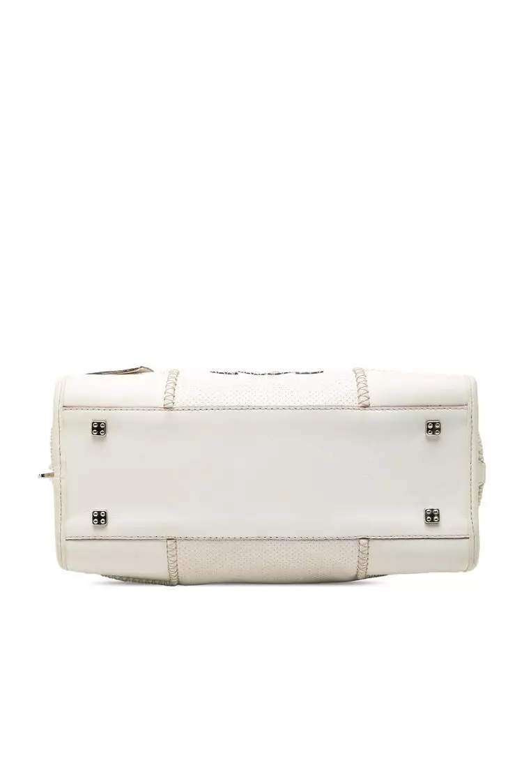 Pre-Loved Loewe Perforated Leather Stitched Amazona 28