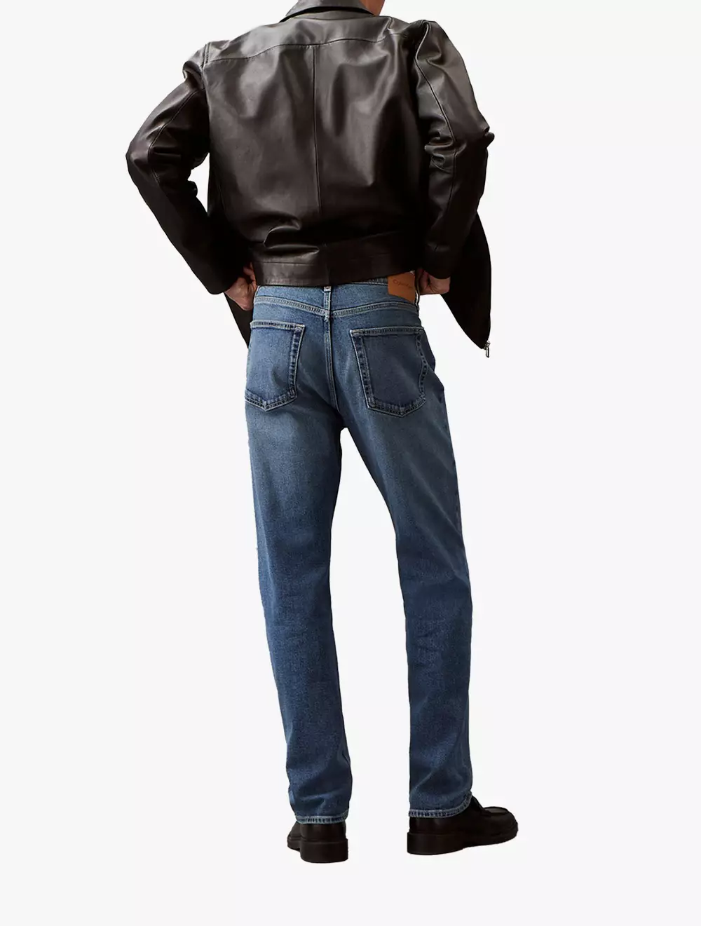 CALVIN KLEIN - STANDARD STRAIGHT FIT TINTED STONE JEANS - Blue - blue