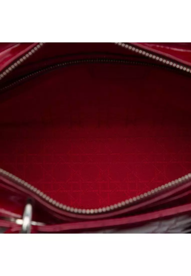 Pre-Loved Dior Large Patent Cannage Lady Dior