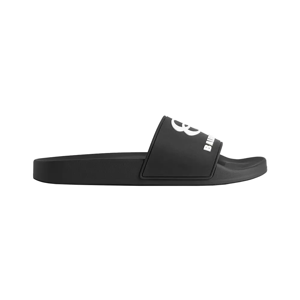 Jual BALENCIAGA Pool Slide Logo Unity Icon Black Original