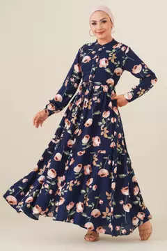 Navy Blue Flowered/Multi