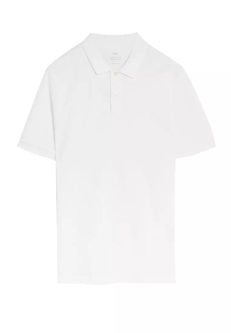 M&S Collection Pure Cotton Pique Polo Shirt