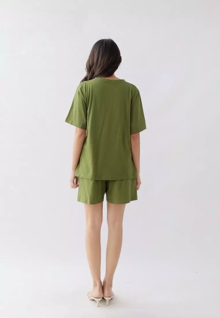 Princess Series Set Shorts  Dark Green Tiana