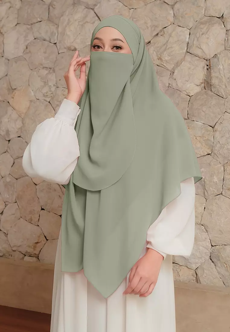 KHIBAN KHAIRA MAGNET PLUS NIQAB - DUSTY SAGE