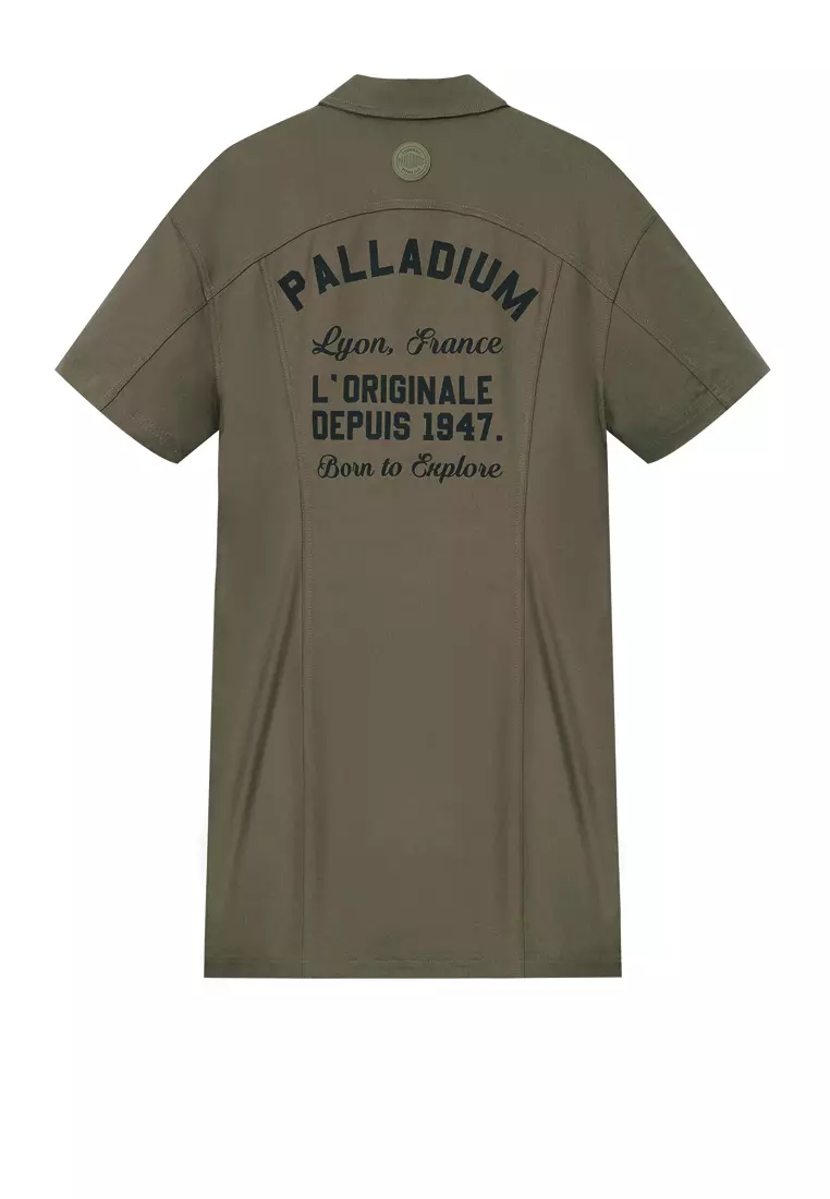 女裝 PALLADIUM LOGO 落肩口袋連身裙