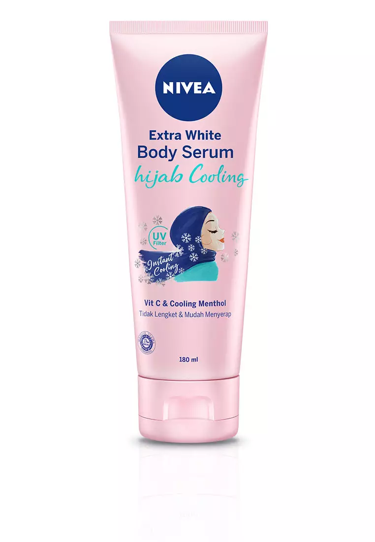 NIVEA Extra White Body Serum Hijab Cooling 180ml