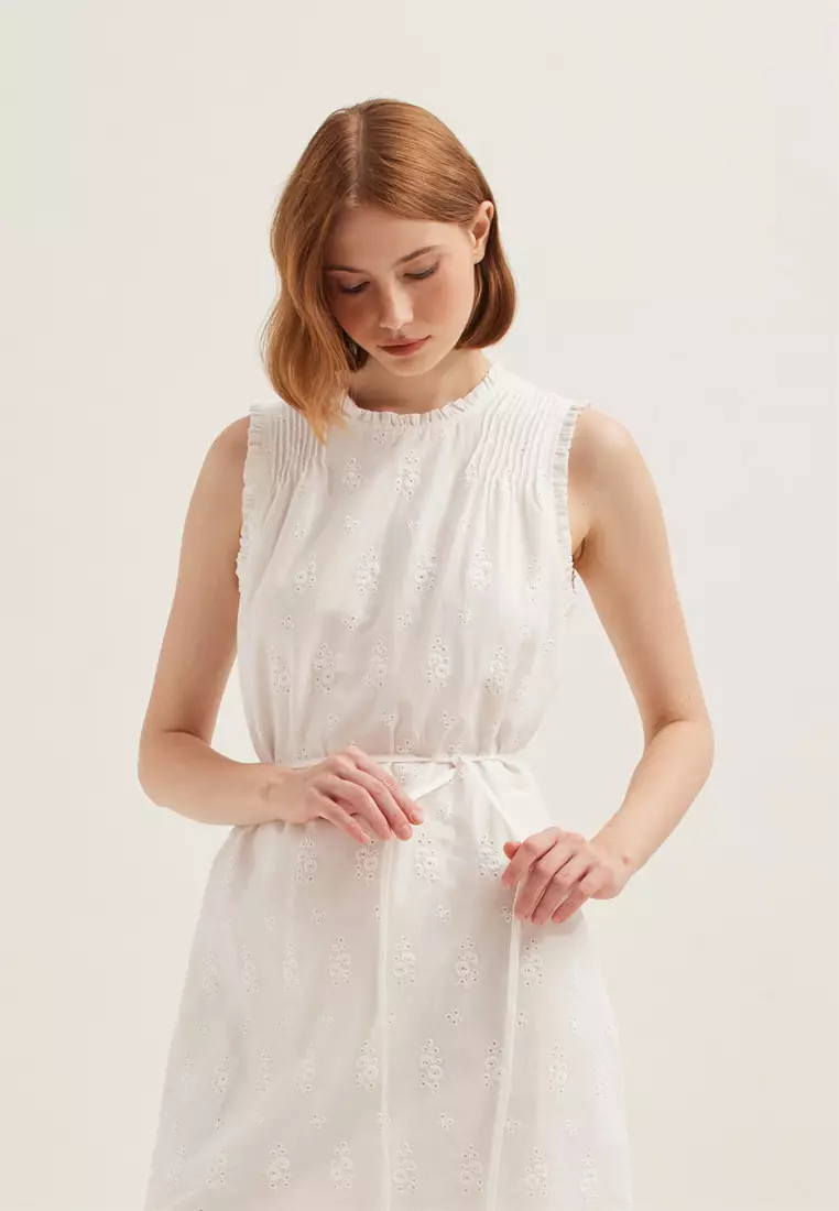Cotton Broderie Shift Dress