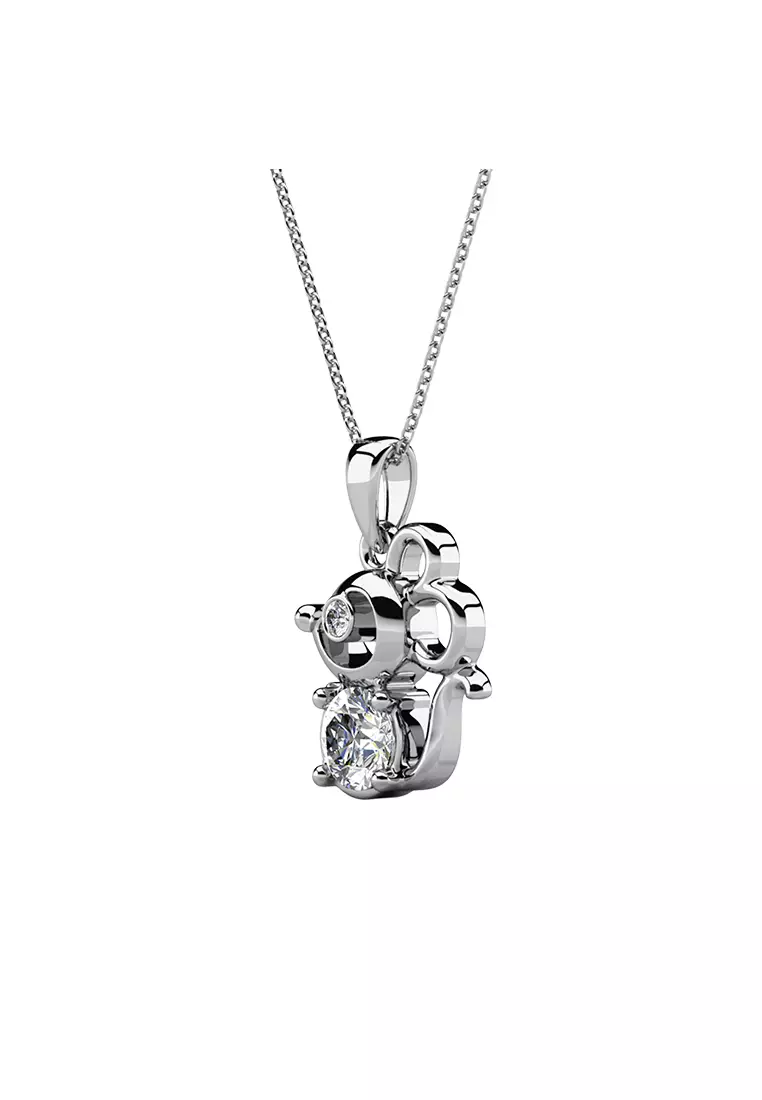 Mousy Pendant WG - Kalung Crystal by Her Jewellery